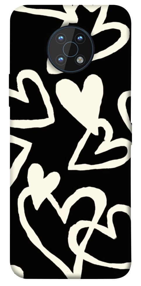 Чехол Black and white hearts для Nokia G50