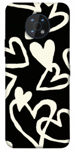 Чохол Black and white hearts для Nokia G50
