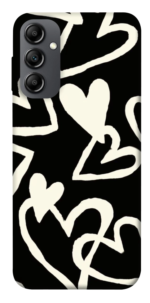 Чехол Black and white hearts для Galaxy A14