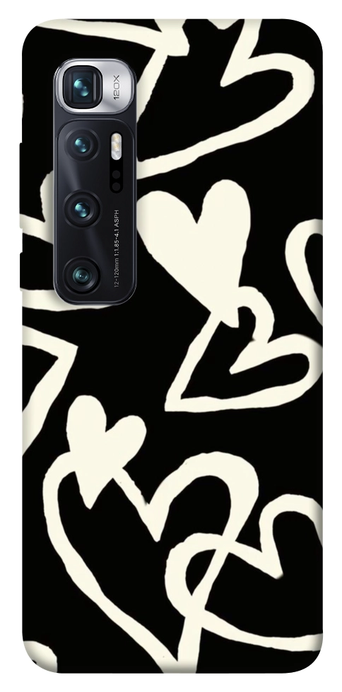 Чехол Black and white hearts для Xiaomi Mi 10 Ultra