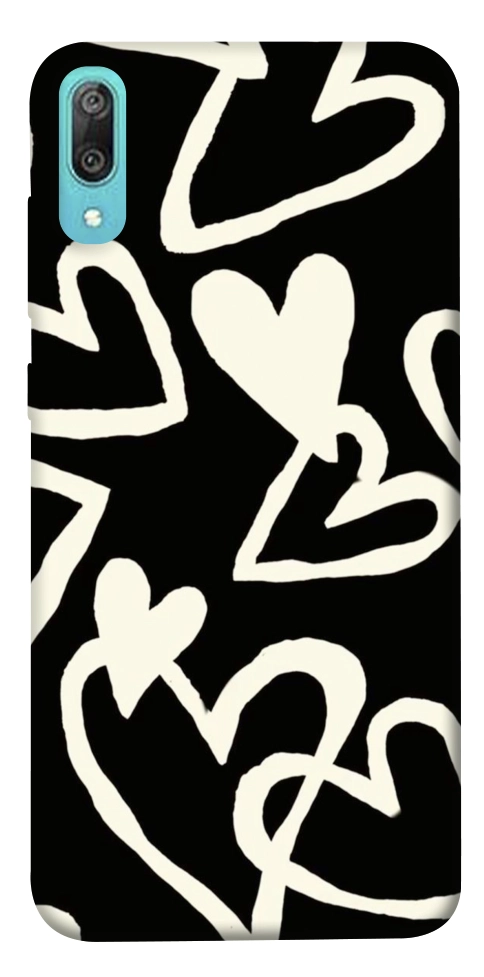 Чехол Black and white hearts для Huawei Y6 Pro (2019)
