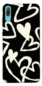 Чехол Black and white hearts для Huawei Y6 Pro (2019)