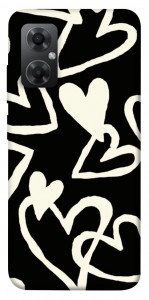 Чохол Black and white hearts для Xiaomi Redmi Note 11R