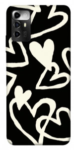 Чехол Black and white hearts для ZTE Blade A72
