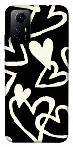 Чехол Black and white hearts для Xiaomi Redmi Note 12S