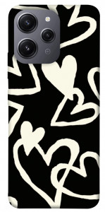 Чехол Black and white hearts для Xiaomi Redmi 12