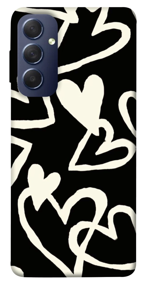 Чехол Black and white hearts для Galaxy M54 5G