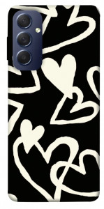 Чохол Black and white hearts для Galaxy M54 5G
