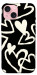 Чехол Black and white hearts для iPhone 15