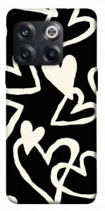 Чохол Black and white hearts для OnePlus 10T