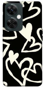 Чехол Black and white hearts для OnePlus Nord CE 3 Lite