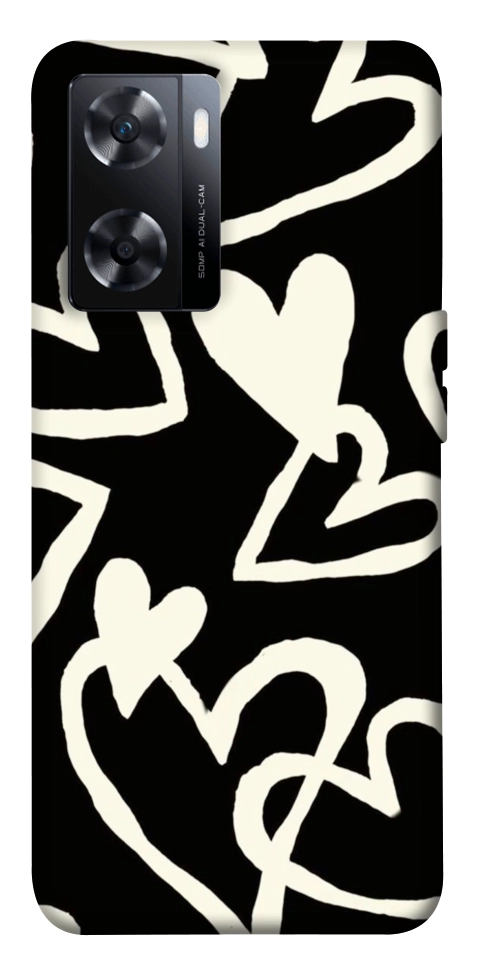 Чехол Black and white hearts для OnePlus Nord N20 SE