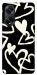 Чехол Black and white hearts для Oppo A58 4G