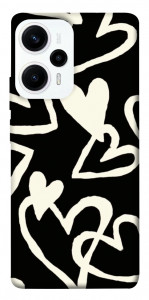 Чехол Black and white hearts для Xiaomi Poco F5