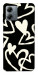 Чехол Black and white hearts для Motorola Moto G14