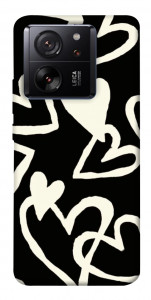 Чехол Black and white hearts для Xiaomi 13T