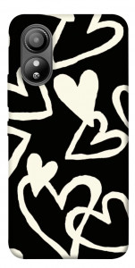 Чехол Black and white hearts для ZTE Blade L220