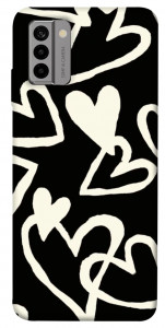 Чохол Black and white hearts для Nokia G22