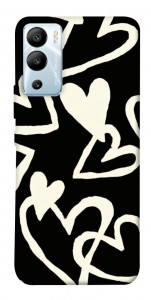 Чехол Black and white hearts для Infinix Hot 12i