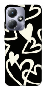 Чехол Black and white hearts для Infinix Hot 30i