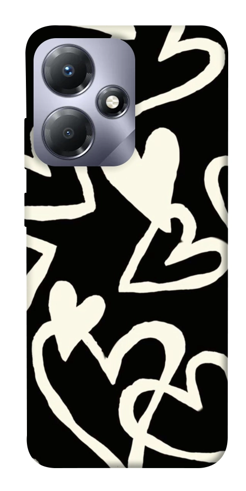 Чехол Black and white hearts для Infinix Hot 30 Play
