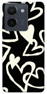 Чехол Black and white hearts для Vivo Y36