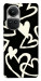 Чехол Black and white hearts для Oppo Reno 10