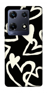 Чехол Black and white hearts для Infinix Note 30 Pro NFC