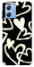 Чехол Black and white hearts для Motorola Moto G84