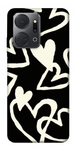 Чехол Black and white hearts для Huawei Honor X7a