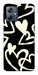 Чехол Black and white hearts для Motorola Moto G54