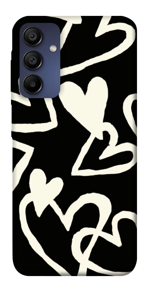 Чехол Black and white hearts для Galaxy A15