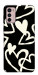 Чехол Black and white hearts для Motorola Moto G42