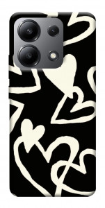 Чехол Black and white hearts для Xiaomi Redmi Note 13 4G