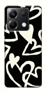 Чехол Black and white hearts для Xiaomi Poco X6