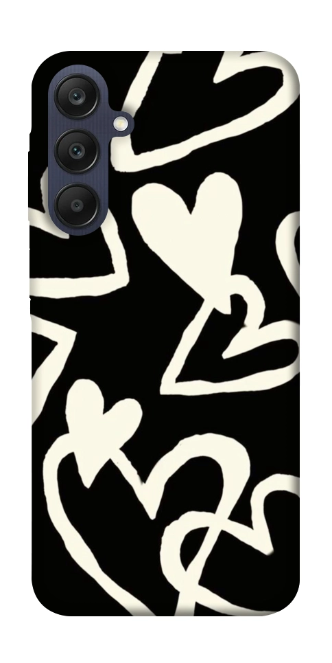 Чохол Black and white hearts для Galaxy A25 5G
