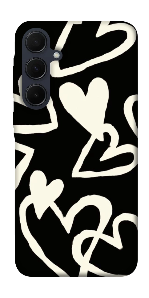 Чехол Black and white hearts для Galaxy A35