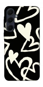 Чехол Black and white hearts для Galaxy A55