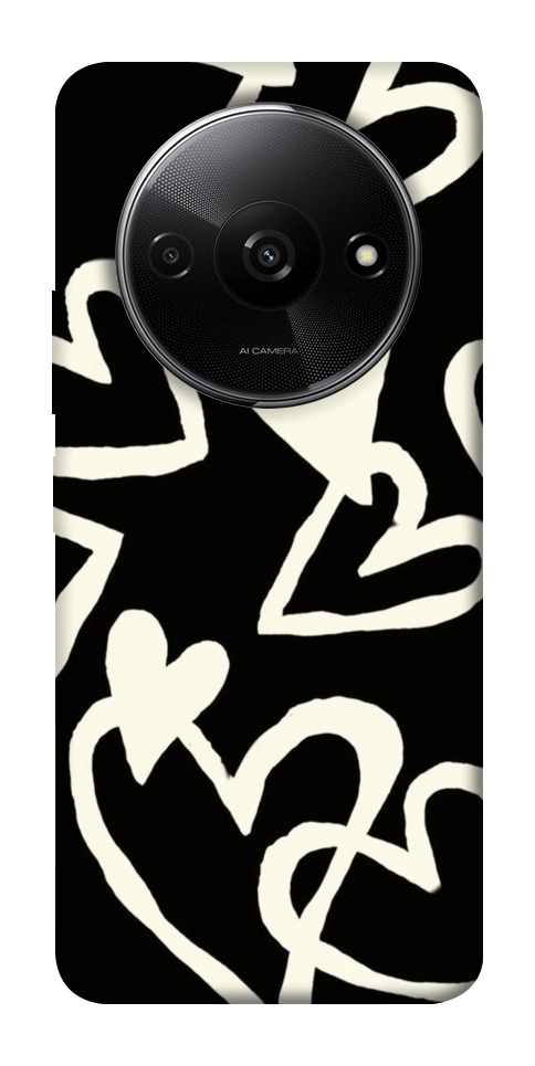 Чехол Black and white hearts для Xiaomi Redmi A3