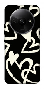 Чохол Black and white hearts для Xiaomi Redmi A3