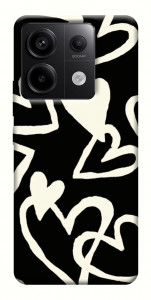 Чехол Black and white hearts для Xiaomi Redmi Note 13 Pro 4G