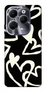 Чехол Black and white hearts для Infinix Hot 40