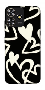 Чехол Black and white hearts для ZTE Blade A73 4G