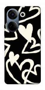 Чохол Black and white hearts для TECNO Camon 20 Pro (CK7n)