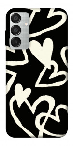 Чохол Black and white hearts для Galaxy M15 5G