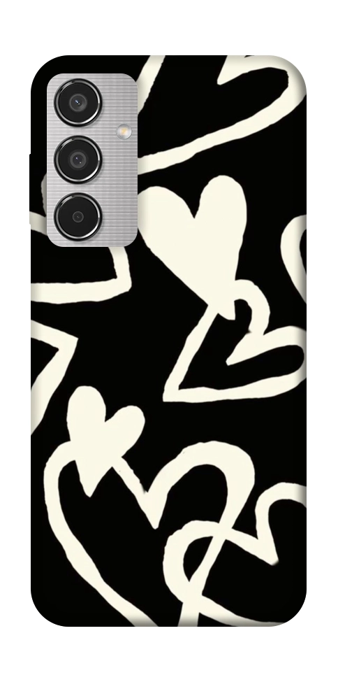Чехол Black and white hearts для Galaxy M35 5G