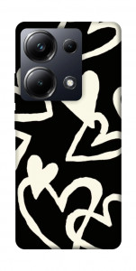 Чехол Black and white hearts для Xiaomi Poco M6 Pro 4G