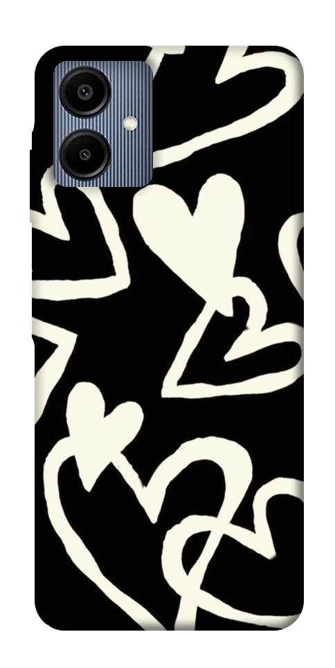 Чехол Black and white hearts для Galaxy A06
