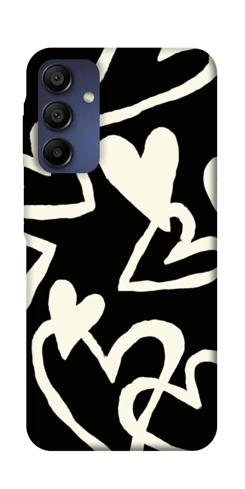Чехол Black and white hearts для Galaxy A16 5G