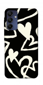 Чохол Black and white hearts для Samsung Galaxy A16 5G